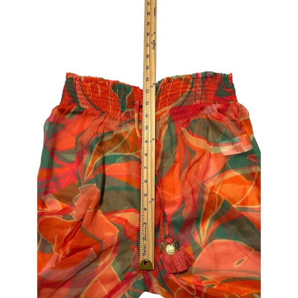 NWT Ramy Brook Haley Tropical Wide Leg Cover Up Pants M Poolside Glam Resortwear - Picture 11 of 13
